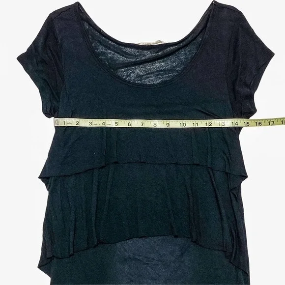 OLD Navy Black Layered Tiered Blouse Size Medium - Picture 7 of 11